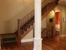 Hallway - Walnut Hardwood Floors & Milled Walnut Wood Staircase